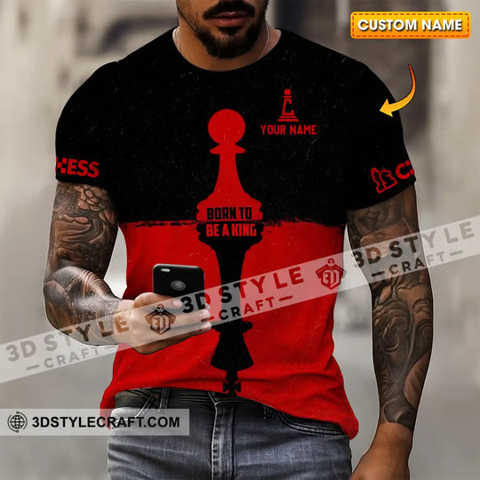 Men Shirt - Custom Chess Lover Shirt, Born To Be A King style option 1