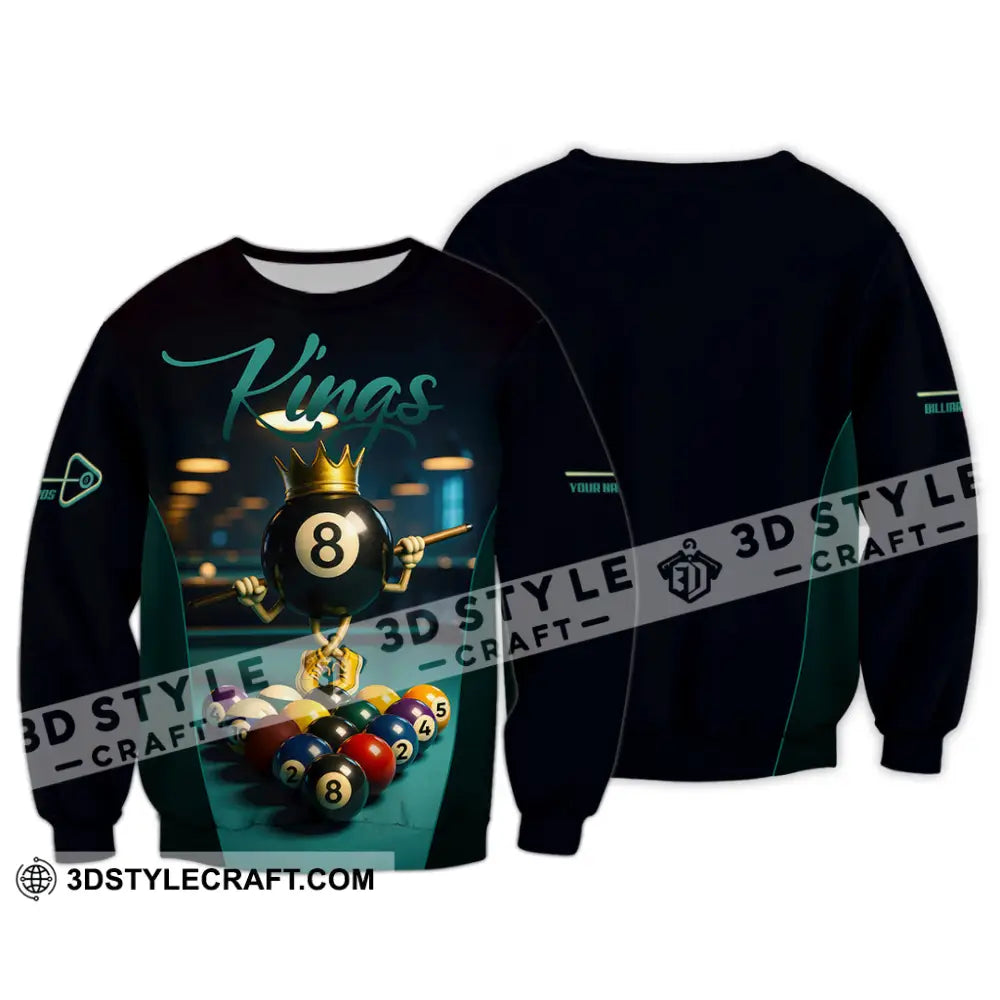 Men Shirt - Custom Kings Of Billiards Shirt Long Sleeve / S T-shirt