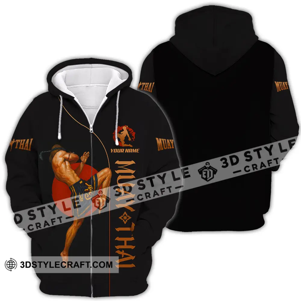 Men Shirt - Custom Let’s Fight Muay Thai Sport Shirt Zipper Hoodie / S T-shirt
