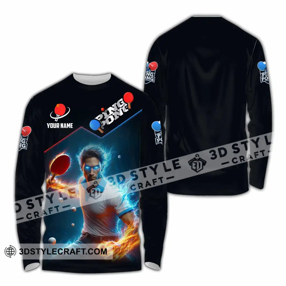 Men Shirt - Custom Ping Pong Lover Shirt Long Sleeve Shirt / S T-shirt