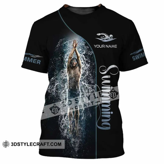 Men Shirt - Custom Swimming, Swim Lover Shirt style option 3