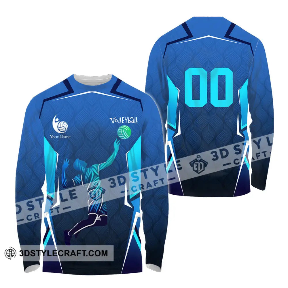 Men Shirt - Custom Volleyball 3D Shirt - Long Sleeve Shirt / S - T-shirt