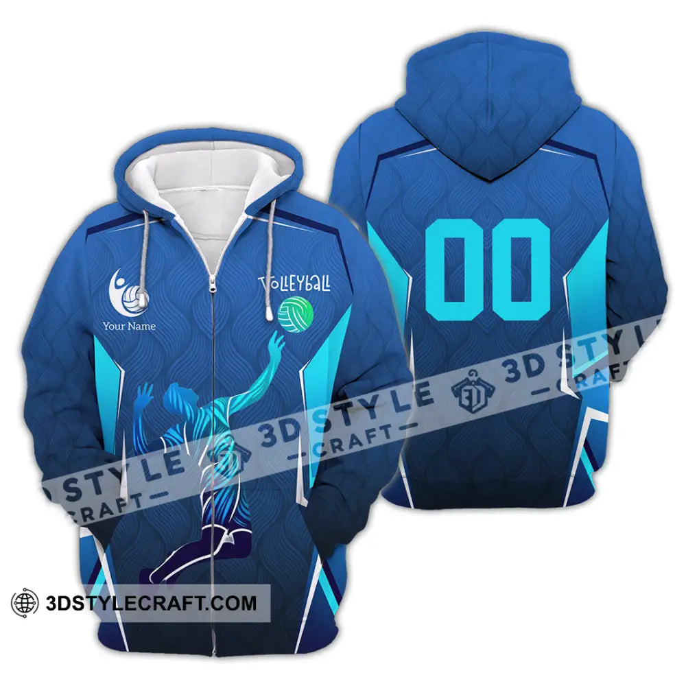 Men Shirt - Custom Volleyball 3D Shirt - Zipper Hoodie / S - T-shirt