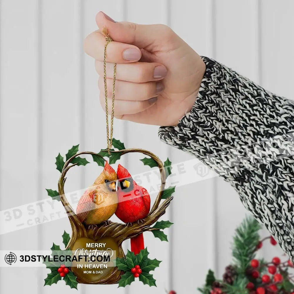 Merry Christmas In Heaven Mom & Dad Home Decor Christmas Ornament Personalized Ornament Ornament