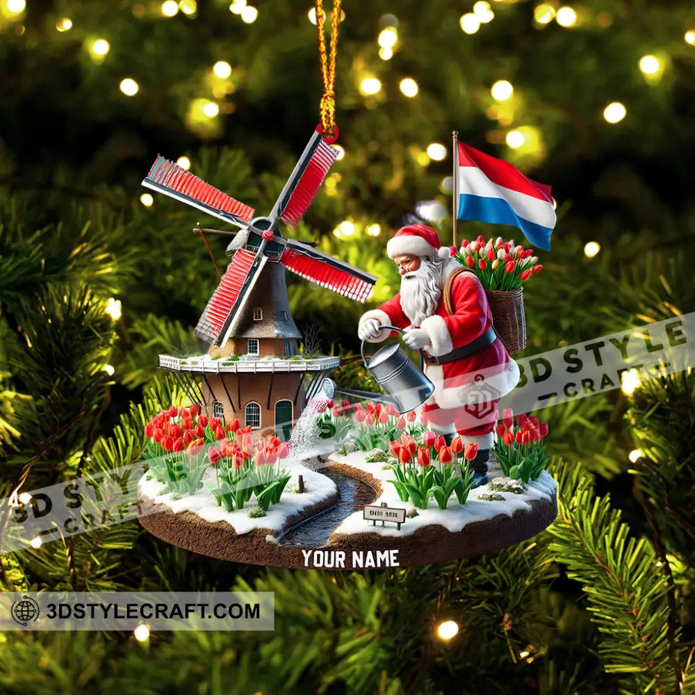 Merry Christmas Netherlands Home Decor Ornament Personalized