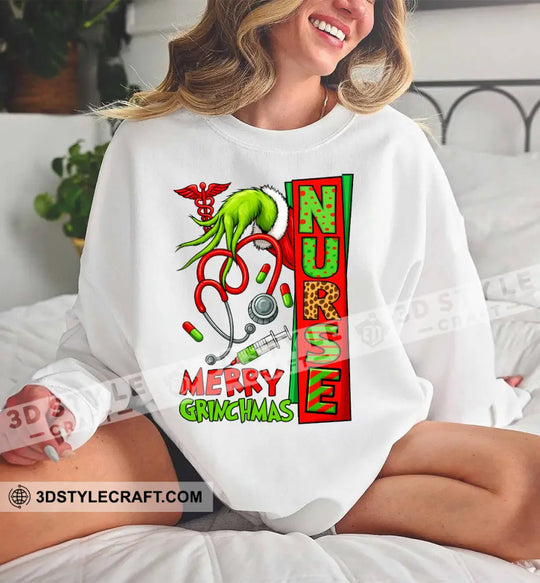Merry Christmas Nurse, Gift For Christmas Sweatshirt style option 2