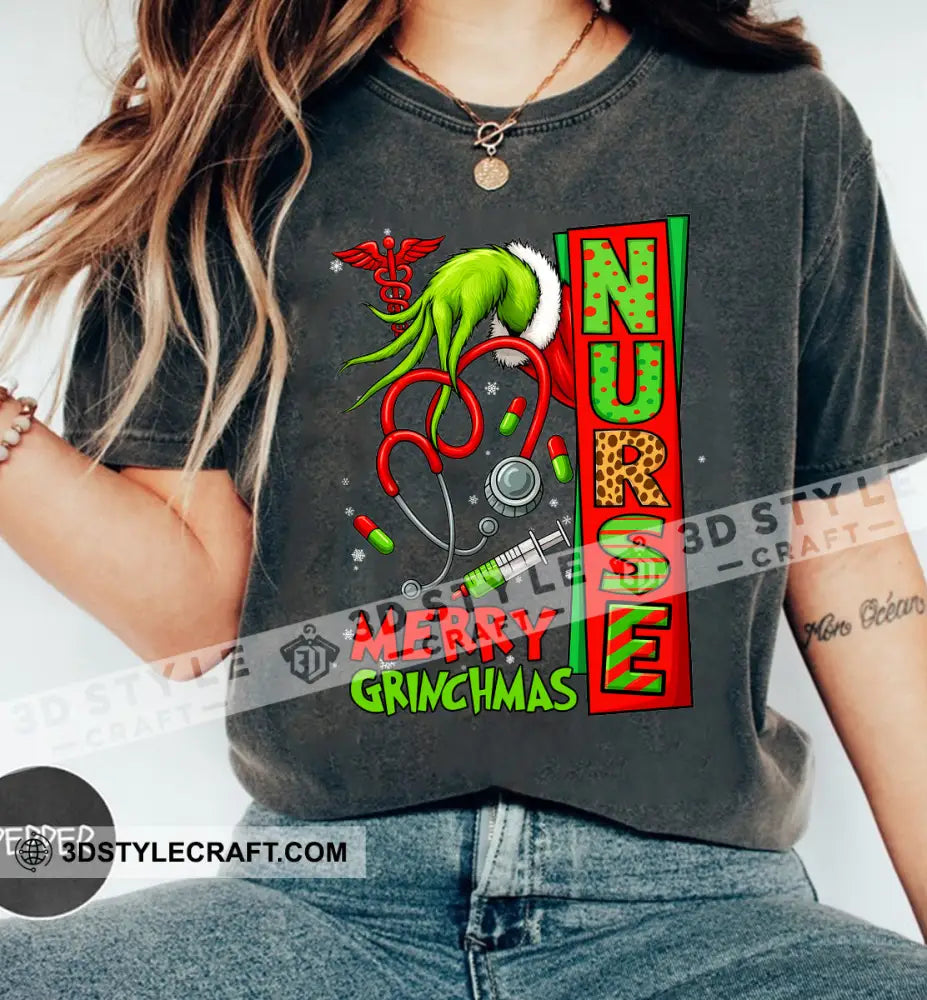 Merry Christmas Nurse Gift For Christmas T-Shirt Apparel
