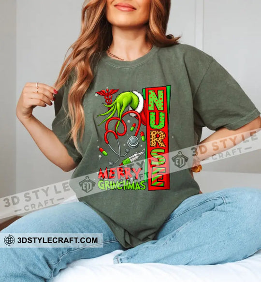 Merry Christmas Nurse, Gift For Christmas T-Shirt style option 2