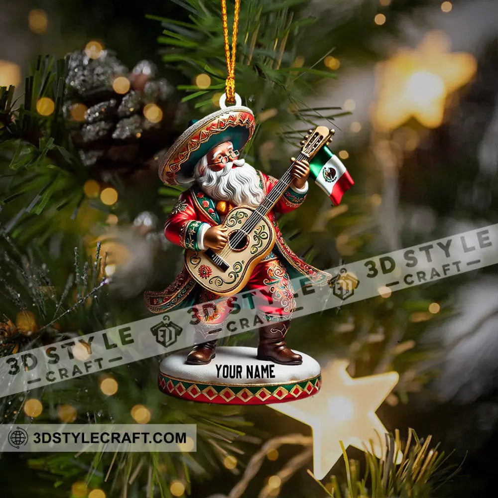 Merry Christmas Santa Mexican Home Decor Ornament Personalized