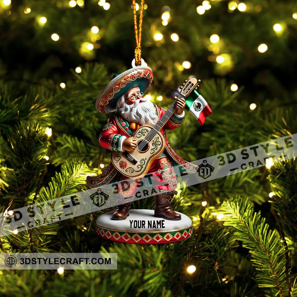 Merry Christmas Santa Mexican Home Decor Ornament Personalized