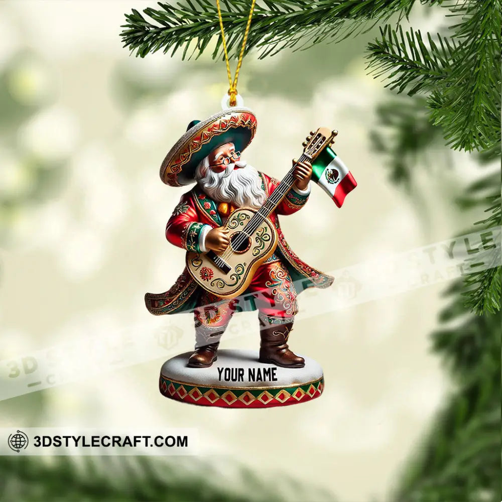 Merry Christmas Santa Mexican Home Decor Ornament Personalized