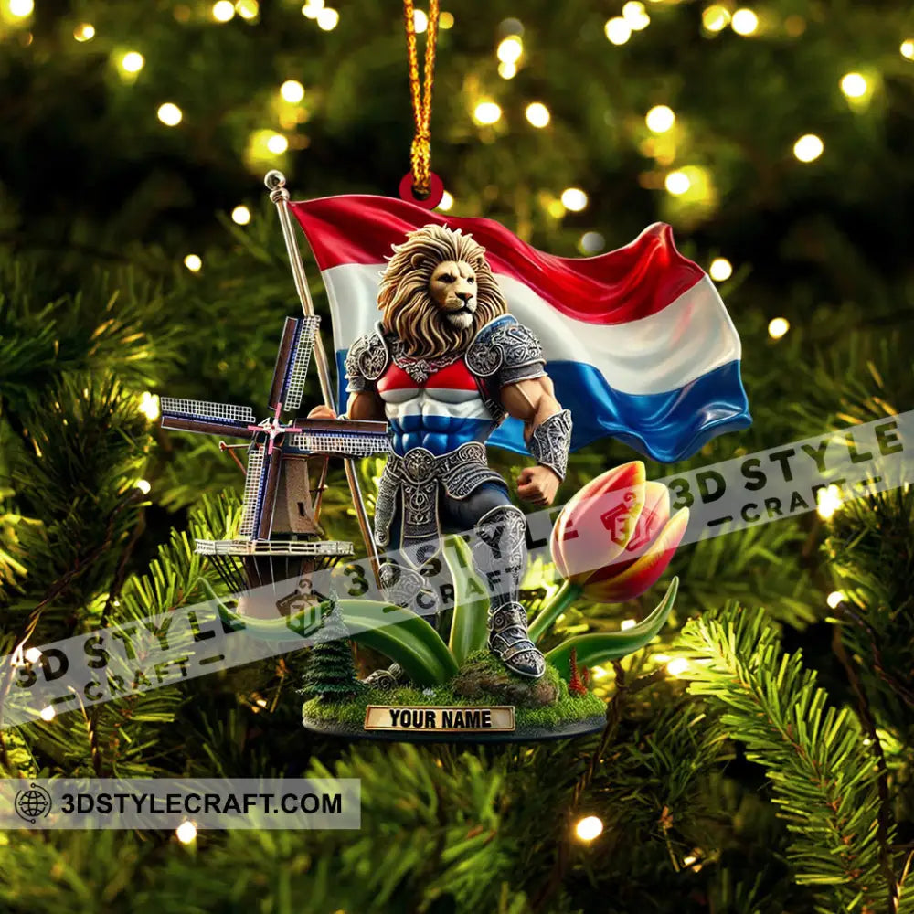 Merry Christmas Santa Netherlands Home Decor Ornament Personalized