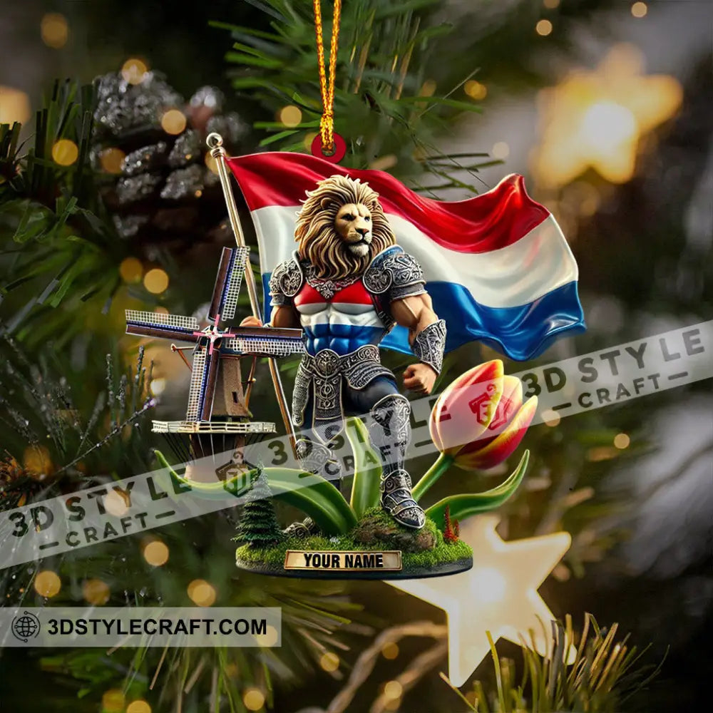 Merry Christmas Santa Netherlands Home Decor Ornament Personalized