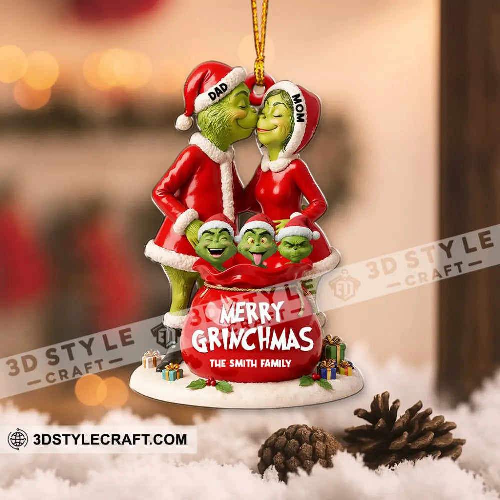 Merry Grinchmas Family Christmas Home Decor Christmas Ornament Personalized Ornament Ornament