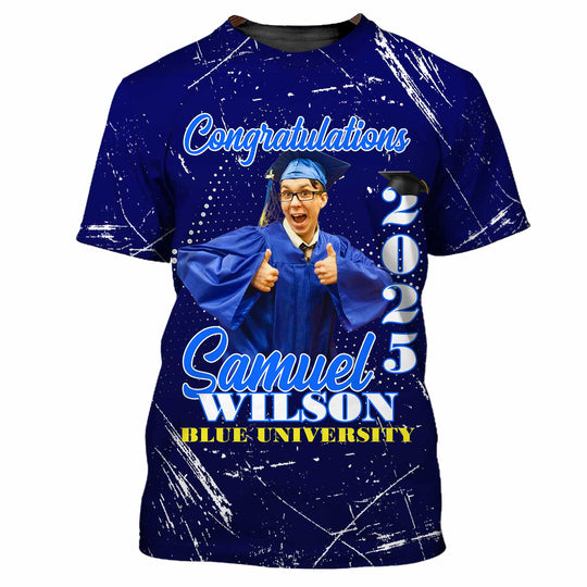 Unisex Shirt - Custom Text Shirt, Grad Shirt style option 2