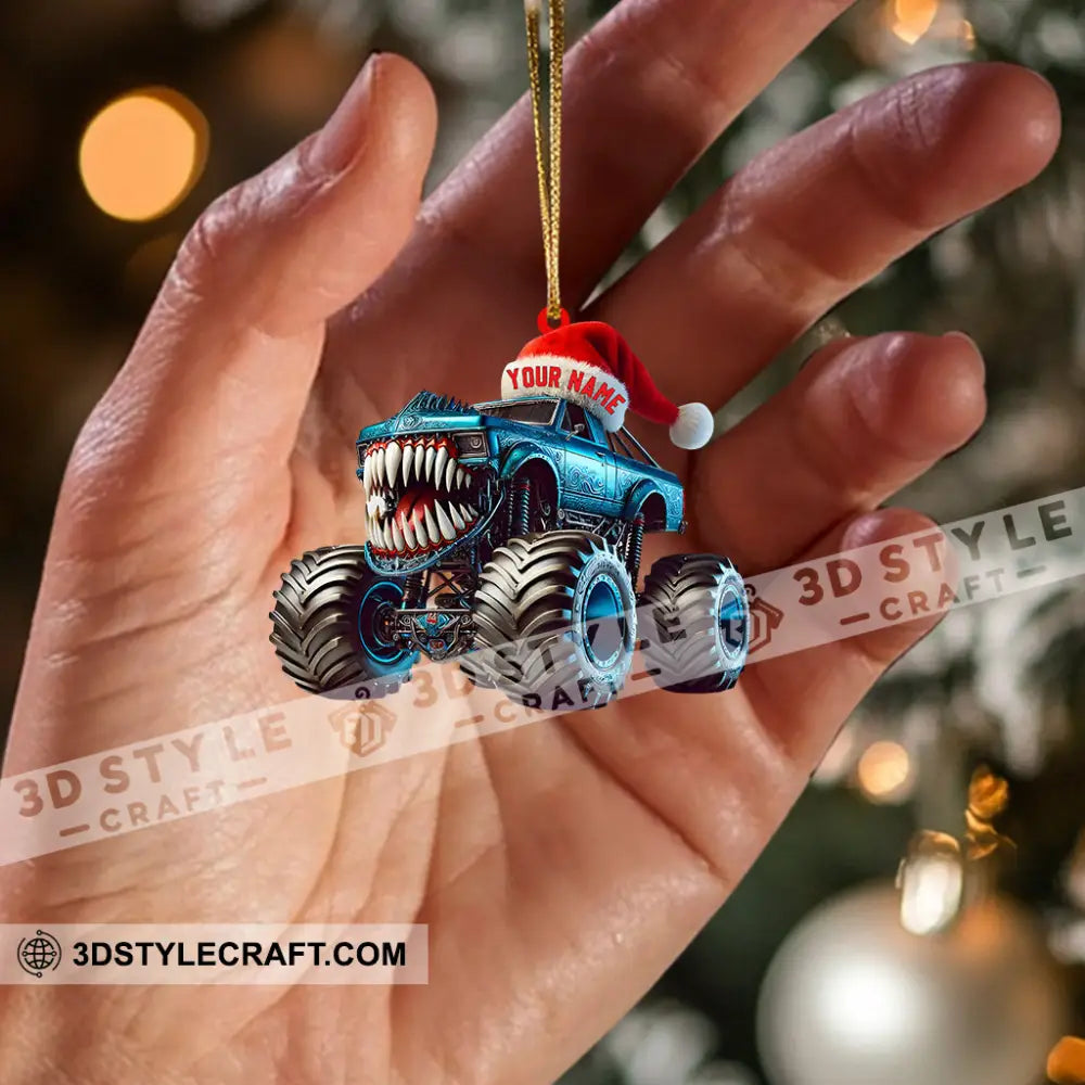 Monster Truck Home Decor Christmas Ornament Personalized