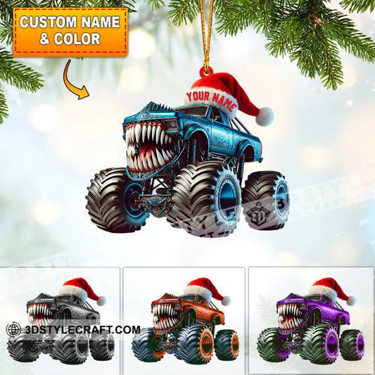 Monster Truck Home Decor Christmas Ornament Personalized