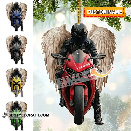 Motorbike Home Decor, Christmas Ornament, Personalized Ornament style option 1
