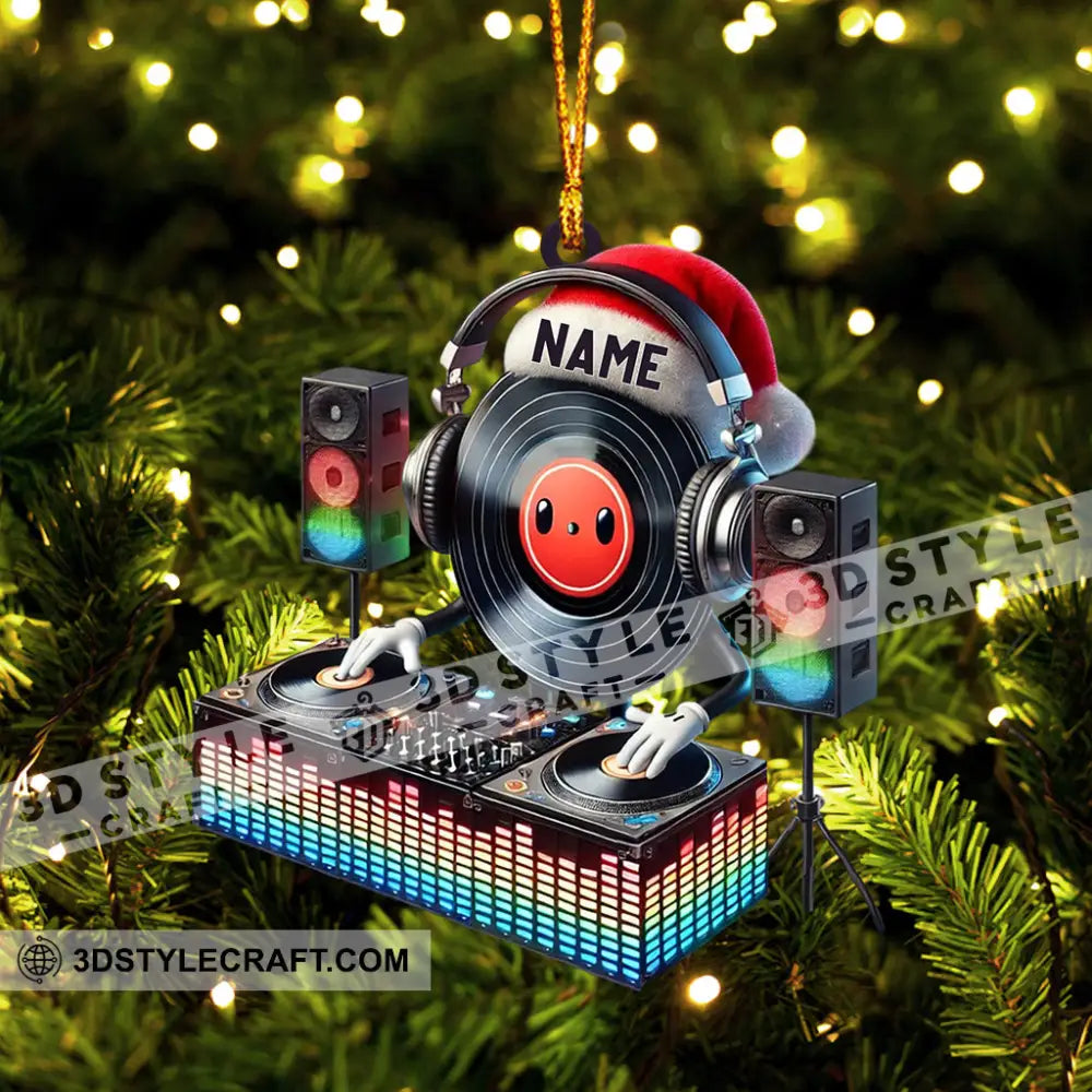 Musical Life Dj Christmas Ornament Personalized