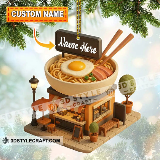 Noodle Store Home Decor, Christmas Ornament, Personalized Ornament style option 1