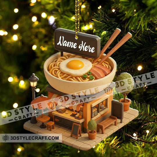 Noodle Store Home Decor, Christmas Ornament, Personalized Ornament style option 3