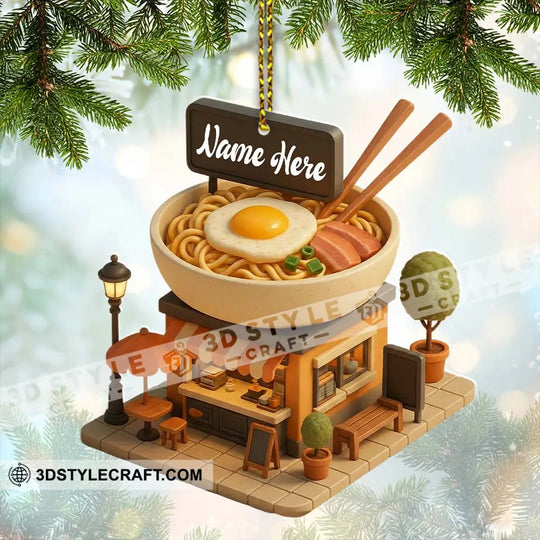 Noodle Store Home Decor, Christmas Ornament, Personalized Ornament style option 2