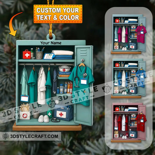 Nurse’s Wardrobe Home Decor Christmas Ornament Personalized Ornament 3.54’’ / 1 Ornament Ornament