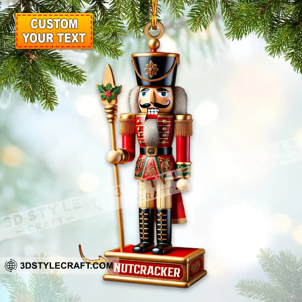 Nutcracker Soldier Figurines Christmas Ornament Personalized 3.54’’ / 1