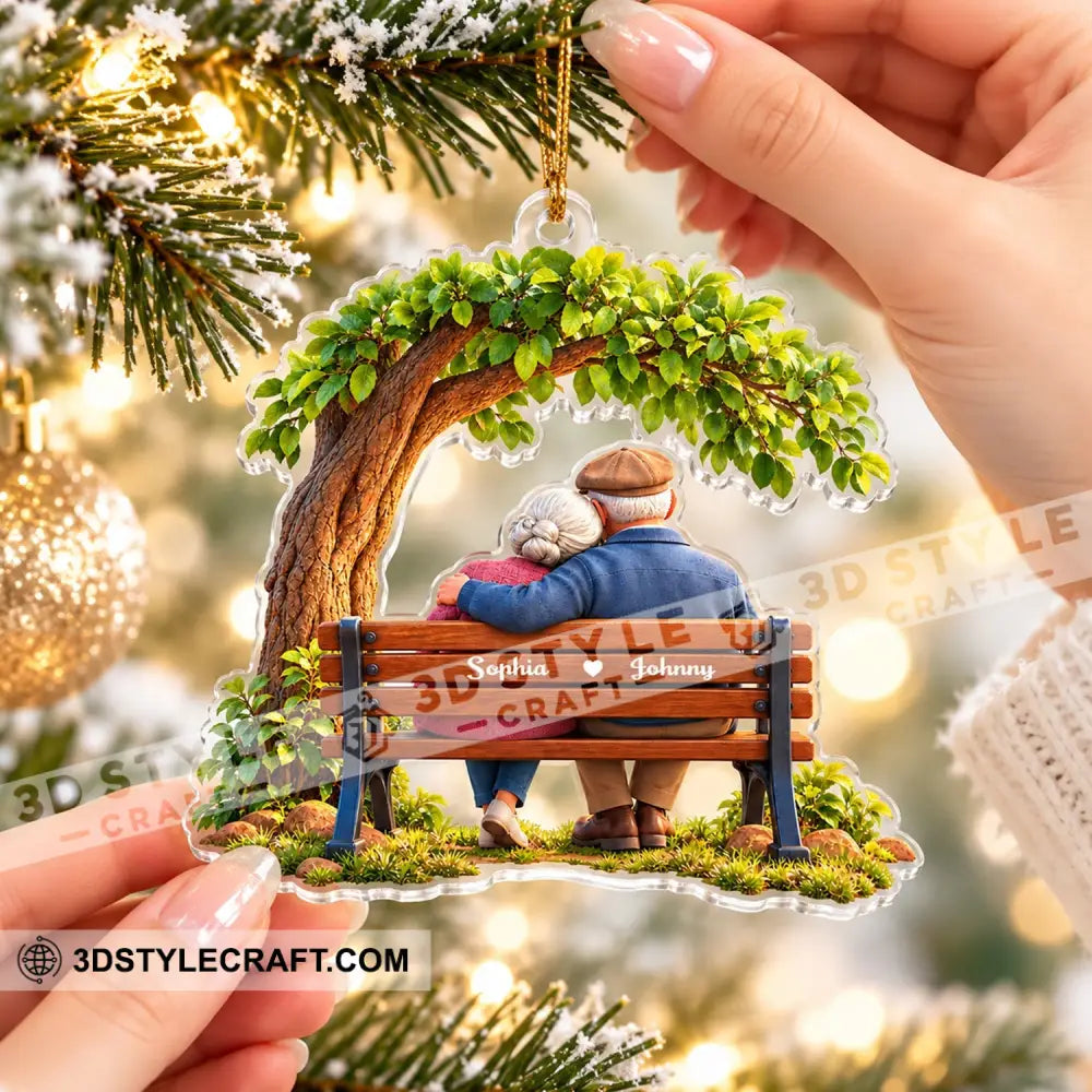 Old Couple Home Decor Christmas Ornament Personalized Ornament - Ornament