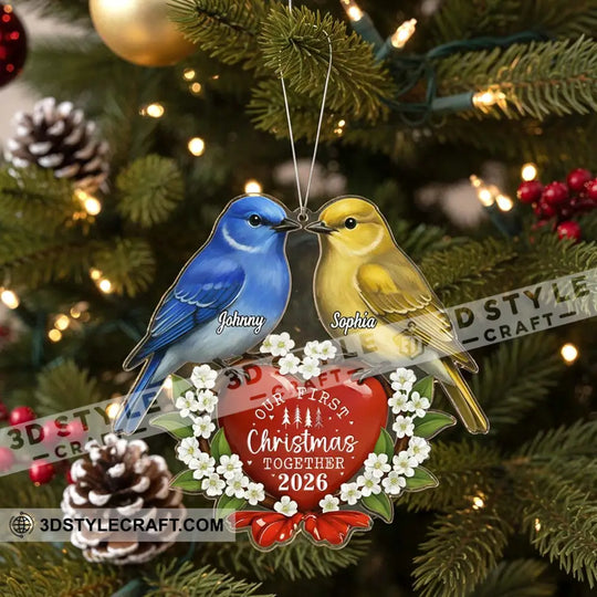 Our First Christmas Together Home Decor, Christmas Ornament, Personalized Ornament style option 3