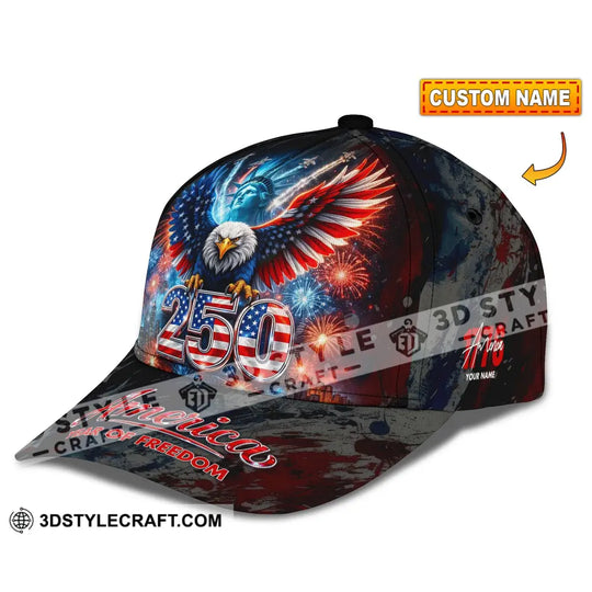 Personalized Cap, Customized 250 Years America Classic Cap style option 1