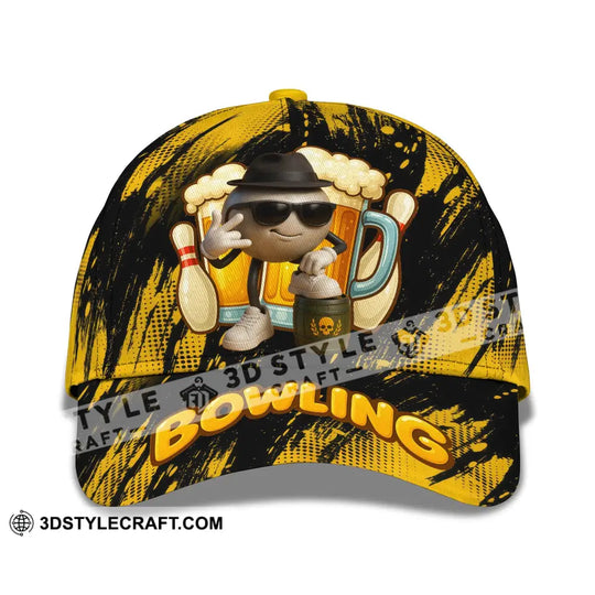 Personalized Cap - Customized Classic Cap Bowling And Beer style option 2
