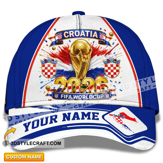 Personalized Cap, Customized Croatia Classic Cap style option 1