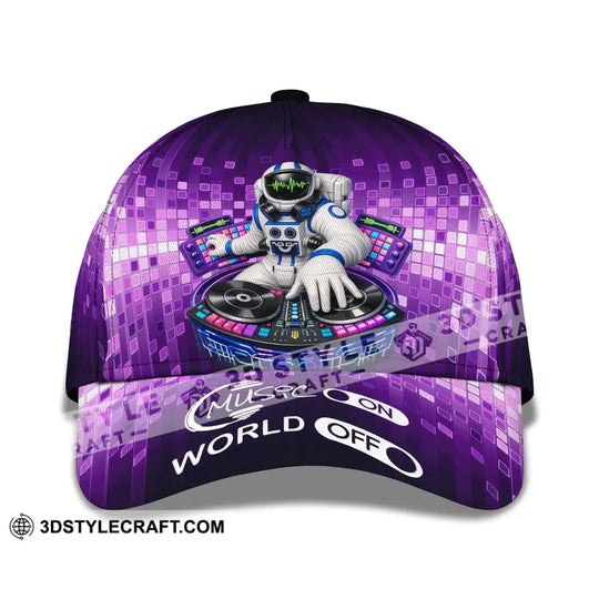 Personalized Cap, Customized Disc Jockey Music On World On Classic Cap style option 2