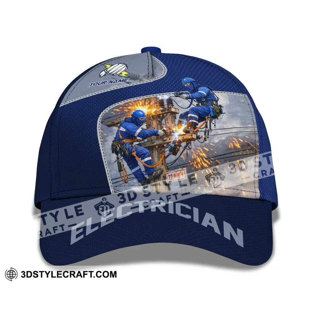 Personalized Cap Customized Electrician Classic Cap - CLASSIC CAP / UNIVERSAL FIT - Cap