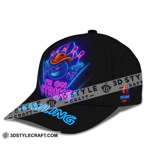 Personalized Cap, Customized  I Am On Strike Ne-on Classic Cap style option 4