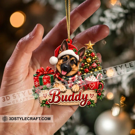 Pet Lover Home Decor, Christmas Ornament, Personalized Ornament style option 3