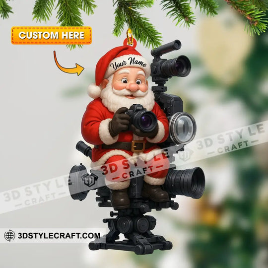 Photographer Christmas Home Decor, Christmas Ornament, Personalized Ornament style option 1
