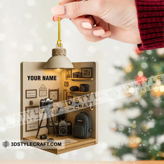 Photographer Corner, Home Decor, Christmas Ornament, Personalized Ornament style option 2