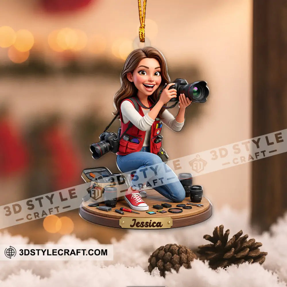 Photographer Home Decor Christmas Ornament Personalized Ornament - Ornament