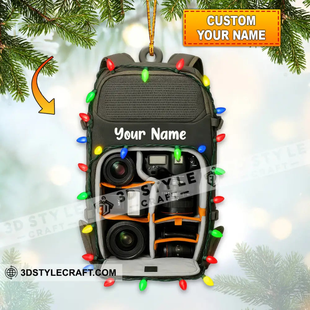 Photographer Lover Home Decor Christmas Ornament Personalized Ornament 3.54’’ / 1 Ornament Ornament