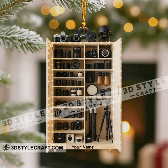 Photographer Lover Home Decor, Christmas Ornament, Personalized Ornament style option 3