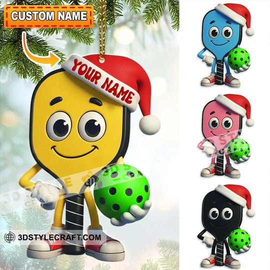 Pickleball Christmas Home Decor, Christmas Ornament, Personalized Ornament style option 1