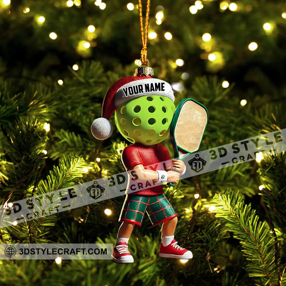 Pickleball Christmas Ornament Personalized