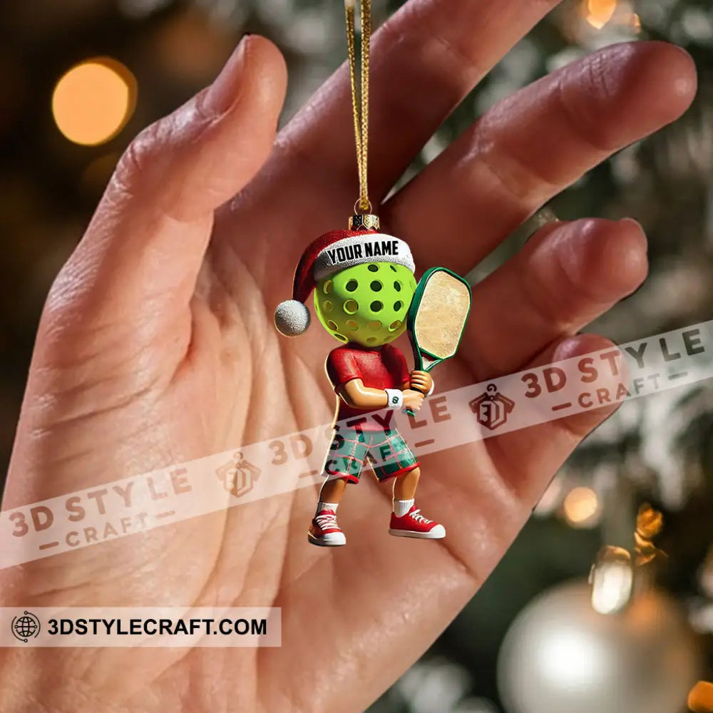 Pickleball Christmas Ornament Personalized