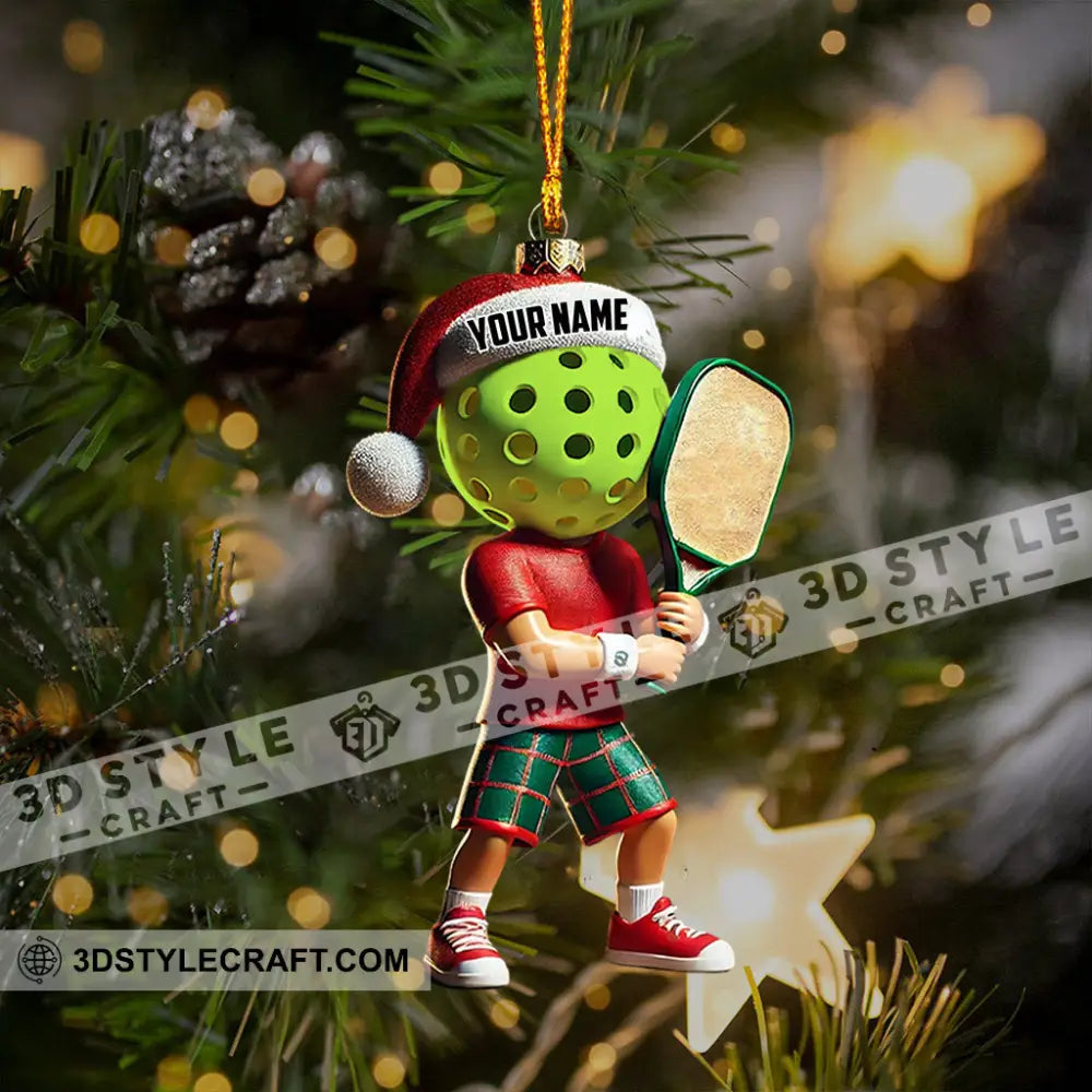 Pickleball Christmas Ornament Personalized