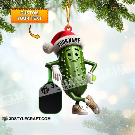 Pickleball Ornament Cucumber Christmas Personalized 3.54’’ / 1