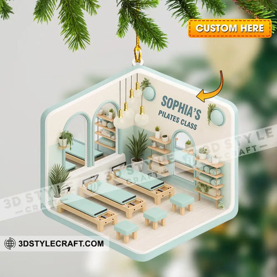 Pilates Class Corner Home Decor, Christmas Ornament, Personalized Ornament style option 1