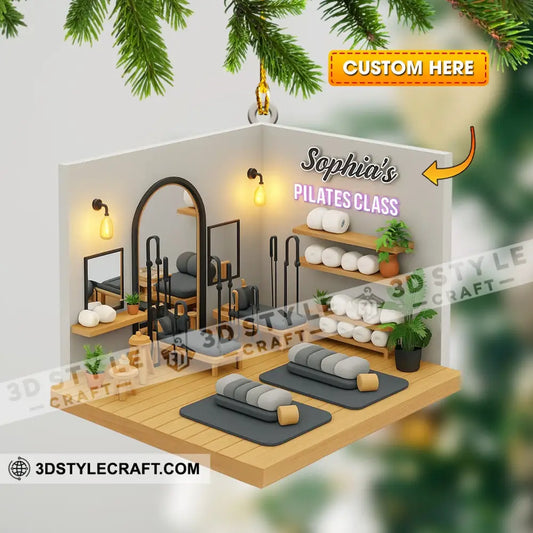 Pilates Room Home Decor Christmas Ornament Personalized Ornament 3.54’’ / 1 Ornament Ornament