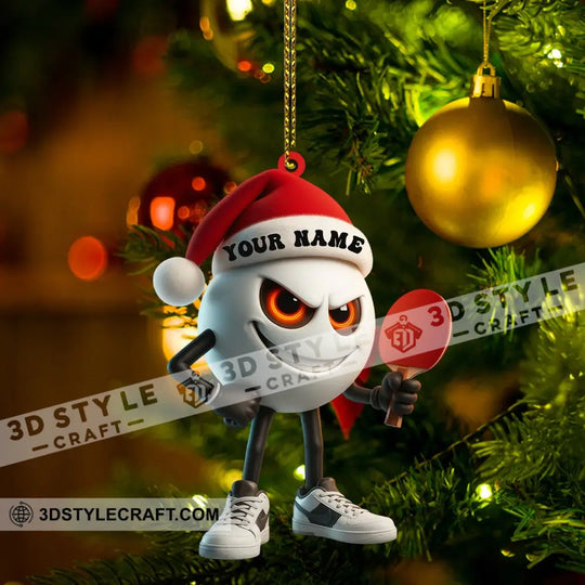 Ping Pong, Home Decor, Christmas Ornament, Personalized Ornament style option 3